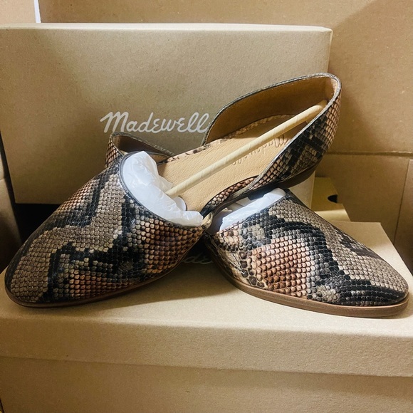 Madewell Marisa D’Orsay Flat - Snake - Picture 1 of 5